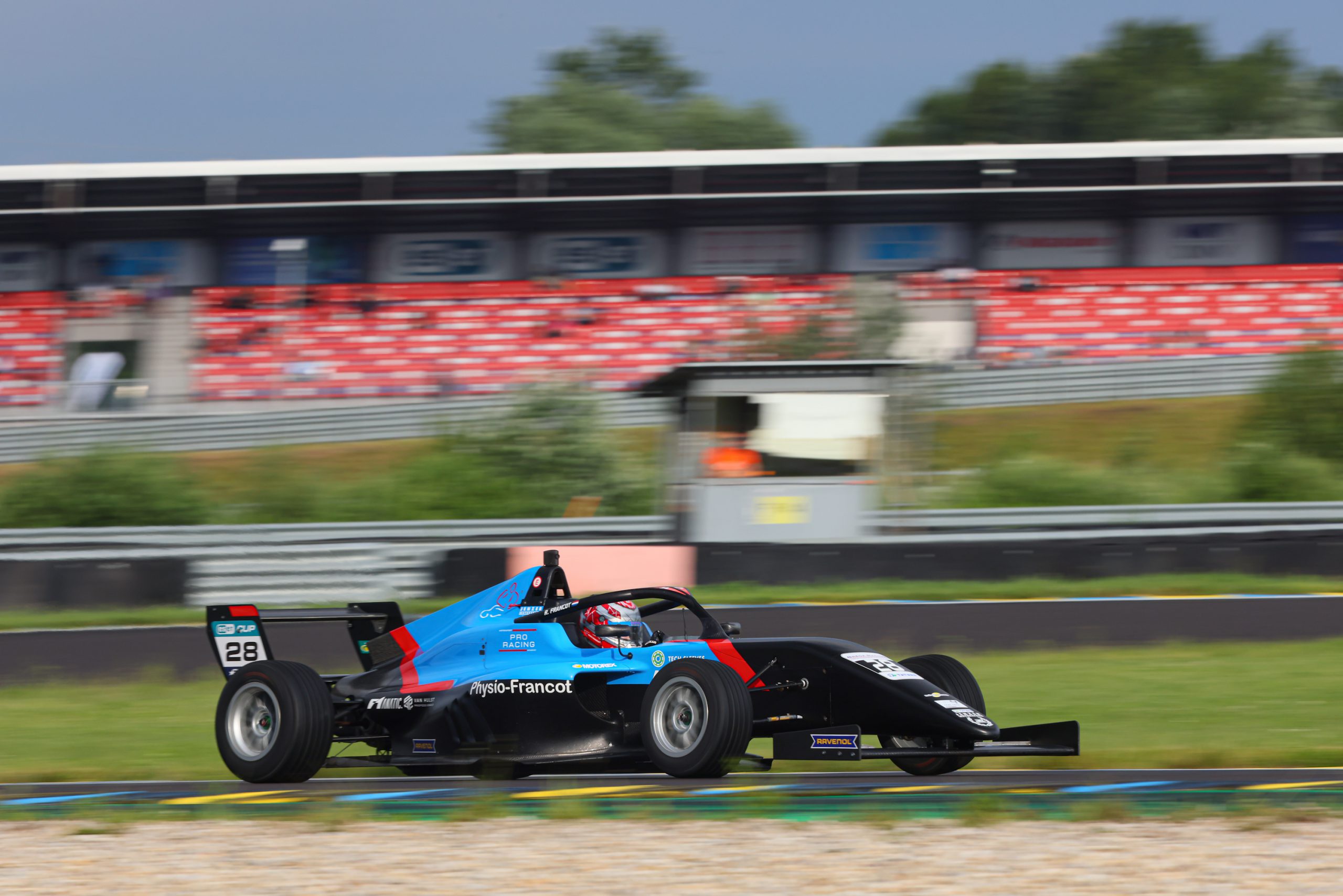 Reno Francot sets the fastest time among the Formula 4 field
